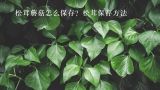 松茸蘑菇怎么保存？松茸保存方法