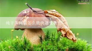 炖干茶树菇怎么能快速变软？