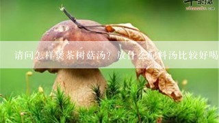 请问怎样煲茶树菇汤？放什么配料汤比较好喝呢？谢谢~~