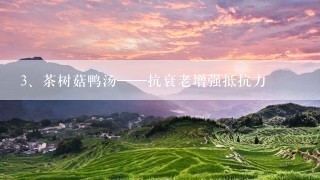 茶树菇鸭汤——抗衰老增强抵抗力