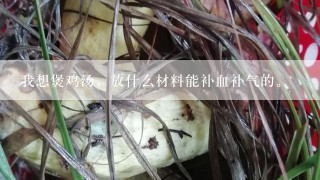 我想煲鸡汤，放什么材料能补血补气的。