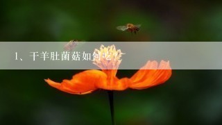 干羊肚菌菇如何吃?