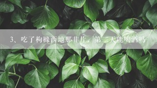 吃了枸橼西地那非片，第二天能喝酒吗