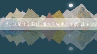 这是什么蘑菇 用水泡完水是黑的 洗多少遍都是黑的