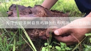 为什么用茶树菇熬鸡脚加红枣熬汤有白色的泡沫东西？