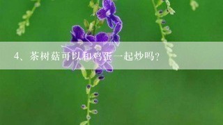 茶树菇可以和鸡蛋一起炒吗?