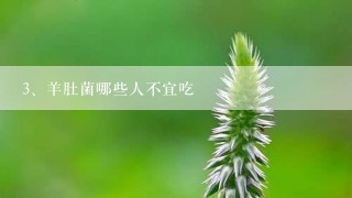 羊肚菌哪些人不宜吃