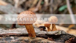 茶树菇丝瓜肉片汤是怎么做的