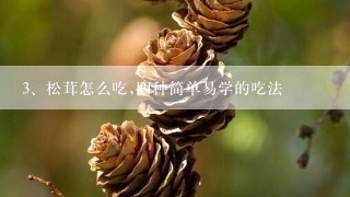 松茸怎么吃,四种简单易学的吃法