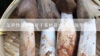 怎样快速的泡好干茶树菇?要放火锅里吃？