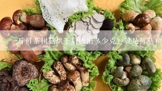 一斤鲜茶树菇烘干后能出多少克？就是鲜菇和干菇的比例多少？