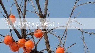 茶树菇应该怎么泡发？？