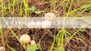 新鲜茶树菇容易变质，怎么维持新鲜度