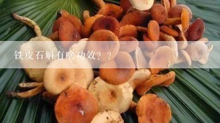 铁皮石斛有啥功效？？