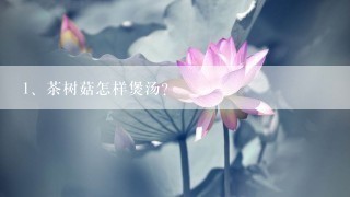 茶树菇怎样煲汤?