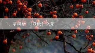 茶树菇 可以做什么菜