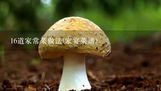 16道家常菜做法(家宴菜谱)