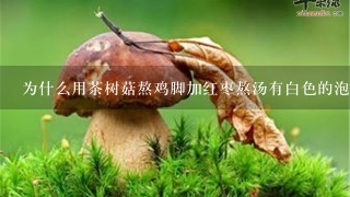 为什么用茶树菇熬鸡脚加红枣熬汤有白色的泡沫东西？