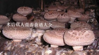 术后病人营养食谱大全