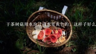 干茶树菇用水泡过后水是黄色的，这样子好么