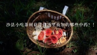 沙县小吃茶树菇排骨汤里面加的哪些中药？！