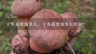 干香菇要泡多久，干香菇要泡多长时间？