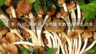 红枣,枸杞,茶树菇,乌鸡糯米酒煲汤什么功效