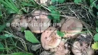 排骨炖肚条可以放茶树菇吗