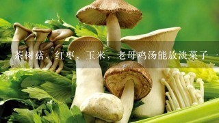 茶树菇，红枣，玉米，老母鸡汤能放淡菜子一起煲吗？