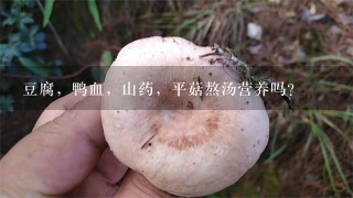 豆腐，鸭血，山药，平菇熬汤营养吗？