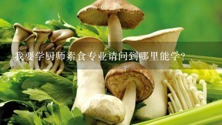 我要学厨师素食专业请问到哪里能学？