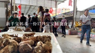 新手宝妈求一份12月宝宝辅食食谱大全