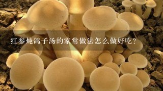 红参炖鸽子汤的家常做法怎么做好吃？