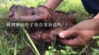 枞树菌油炸了保存要放盐吗