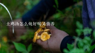 土鸡汤怎么炖好喝又营养