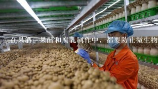 在果酒、果醋和腐乳制作中，都要防止微生物污染，下列有关叙述正确的是 A.果醋发酵阶段应封闭充气口，防止杂菌进入B.腌制腐乳的卤汤应含有适当浓度的酒精以抑制细菌的增殖C.用自然菌种发酵酿酒时，需将封有葡萄汁的发酵瓶高压灭菌D.将长满毛霉的豆腐放在瓶中加盐时，接近瓶口部分的盐要铺薄