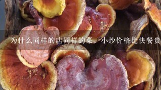 为什么同样的店同样的菜，小炒价格比快餐贵很多？