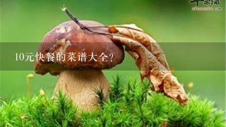 10元快餐的菜谱大全？