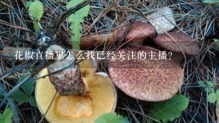 花椒直播里怎么找已经关注的主播？