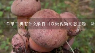 苹果手机有什么软件可以做视频动态主题，除了越狱之后的那个cydia，急急急！！！！