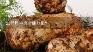 怎样炒牛肉才能鲜嫩？