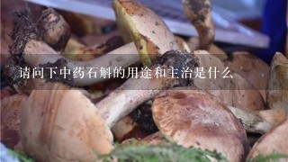 请问下中药石斛的用途和主治是什么