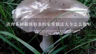 猪肉茶树菇炖粉条的家常做法大全怎么做好