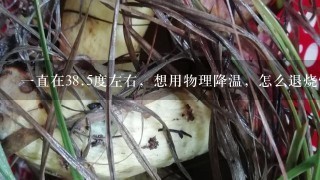 1直在38.5度左右，想用物理降温，怎么退烧快