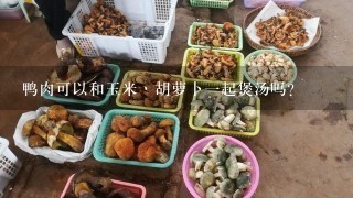 鸭肉可以和玉米丶胡萝卜1起煲汤吗？