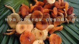 怀孕前3个月吃不进饭，营养也没跟上，对宝宝以后有没有影响，生下来会不会多小