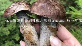 你知道怎样做剁辣椒，酸辣无添加，放1年都不会坏呢