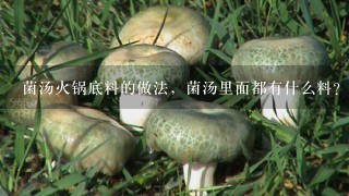 菌汤火锅底料的做法，菌汤里面都有什么料？