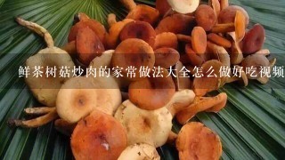 鲜茶树菇炒肉的家常做法大全怎么做好吃视频