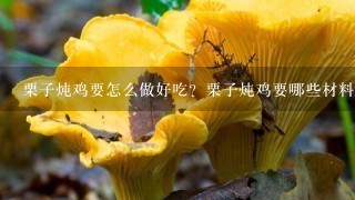 栗子炖鸡要怎么做好吃？栗子炖鸡要哪些材料？如何做栗子炖鸡